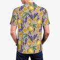 thumbnail image 4 of Balery Lavender Flowers Printed Men’s Short Sleeve Polo Shirt, Midweight Men's Shirt,Golf Polo shirts -3X-Large, 4 of 9