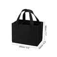 thumbnail image 2 of Uxcell 6 Bottle Wine Carrier Tote Bag, Wine Bottle Carrying Bag with Divider Wine Storage Bag, Black, 2 of 6