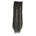 thumbnail image 3 of Real Remy Hair Clip-in Extensions for Length and Volume, Full Straight Wig with Secure Clips, High Temperature Resistant, 50cm Length for Thicker Hair, 3 of 4