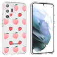 thumbnail image 1 of TalkingCase Slim Phone Case Compatible for Samsung Galaxy S23 Ultra 2023, Strawberry and Peach Print, Lightweight, Flexible, USA, 1 of 7