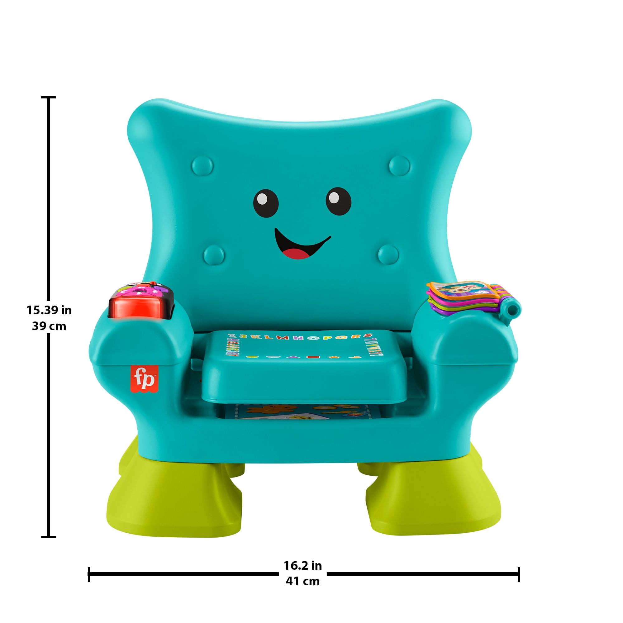 Fisher-Price Laugh & Learn Smart Stages Chair Electronic Learning Toy for Toddlers, Teal
