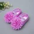 thumbnail image 3 of Infant Baby Girls Soft Sole Flower Princess Wedding Dress Mary Jan Flats Prewalker Newborn Baby Flower Crib Shoes for 0-18 Months, 3 of 8