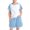 Sky Blue, variant on Coerni Kids Athletic Outfits Two Piece Toddler Boys Girls Summer Shorts Set Cotton Short Sleeve Tshirt Drawstring Outfit