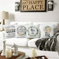 thumbnail image 5 of Spring Floral Pillow Covers 20x20 Set of 4, Buffalo Check Plaid Truck Throw Pillow Covers Sage Green Leaf Pillowcase Farmhouse Decorations Velvet Cushion Case for Home Outdoor Yard, 5 of 5
