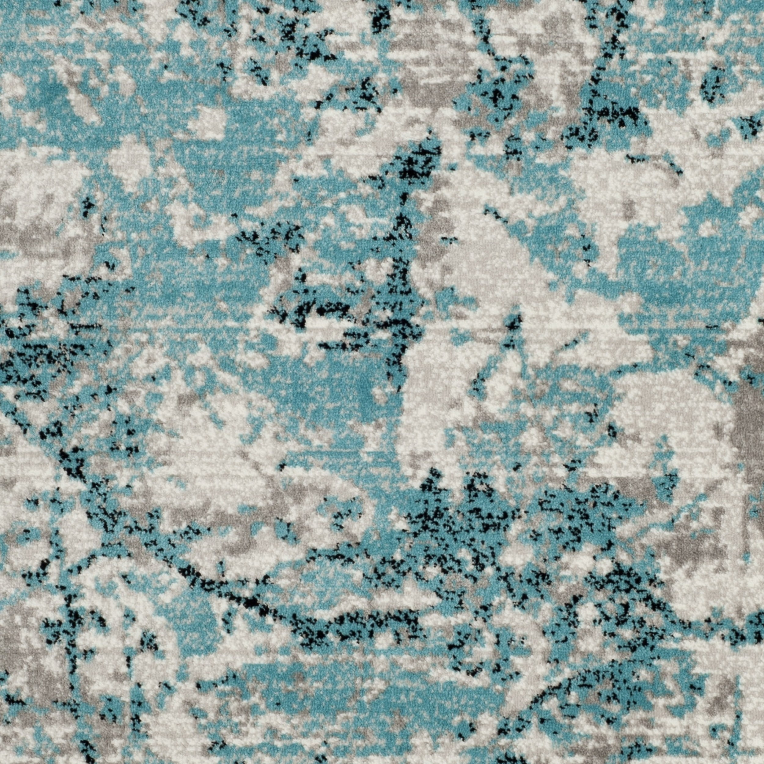 SAFAVIEH Skyler Joisse Abstract Area Rug, Blue/Ivory, 5'1" x 7'6"