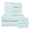 thumbnail image 2 of Superior Aria Turkish Cotton 10-Piece Towel Set, Ultra Soft Heavyweight Towels, Dusty Aqua, 2 of 6