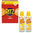 thumbnail image 3 of RITZ Original Crackers and Easy Cheese Cheddar Snack Variety Pack, 1 Family Size Box & 2 Cans, 3 of 12