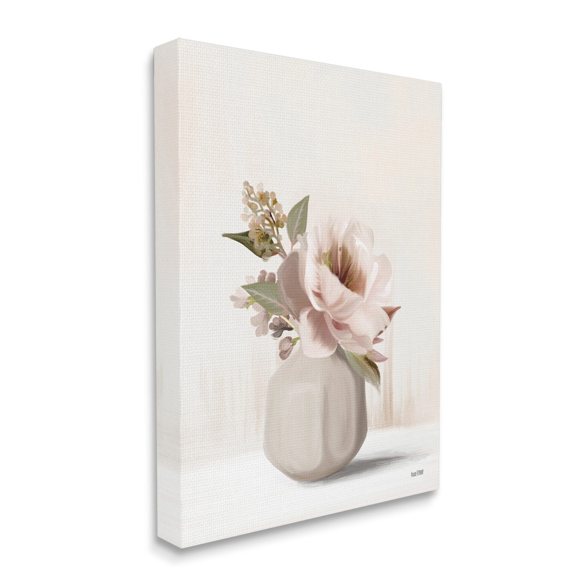 Stupell Industries Chic Bouquet in Vase Botanical & Floral Painting Gallery Wrapped Canvas Art Print Wall Art, 16 x 20