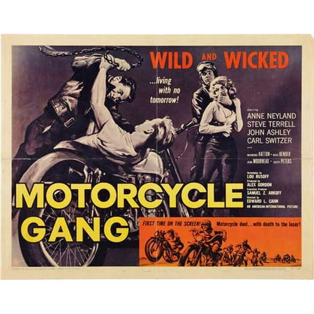 Motorcycle Gang POSTER (22x28) (1957) (Half Sheet Style
