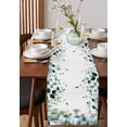 thumbnail image 2 of Table Runners 36 Inches Long Dress Scarves, Green Blue Fall Farmhouse Kitchen/Dining Table Runner, Short Coffee Tablerunners, Vintage Pumpkins Thanksgiving Botanical 13x36 Inch, 2 of 7