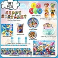 thumbnail image 4 of Paw Patrol Birthday Party Supplies, Paw Patrol Party Decorations & Tableware Sets - Paw Patrol cake Toppers Balloons Backdrops Cups etc. Paw Patrol Themed Birthday Party Decorations for Boys/Girls, 4 of 8