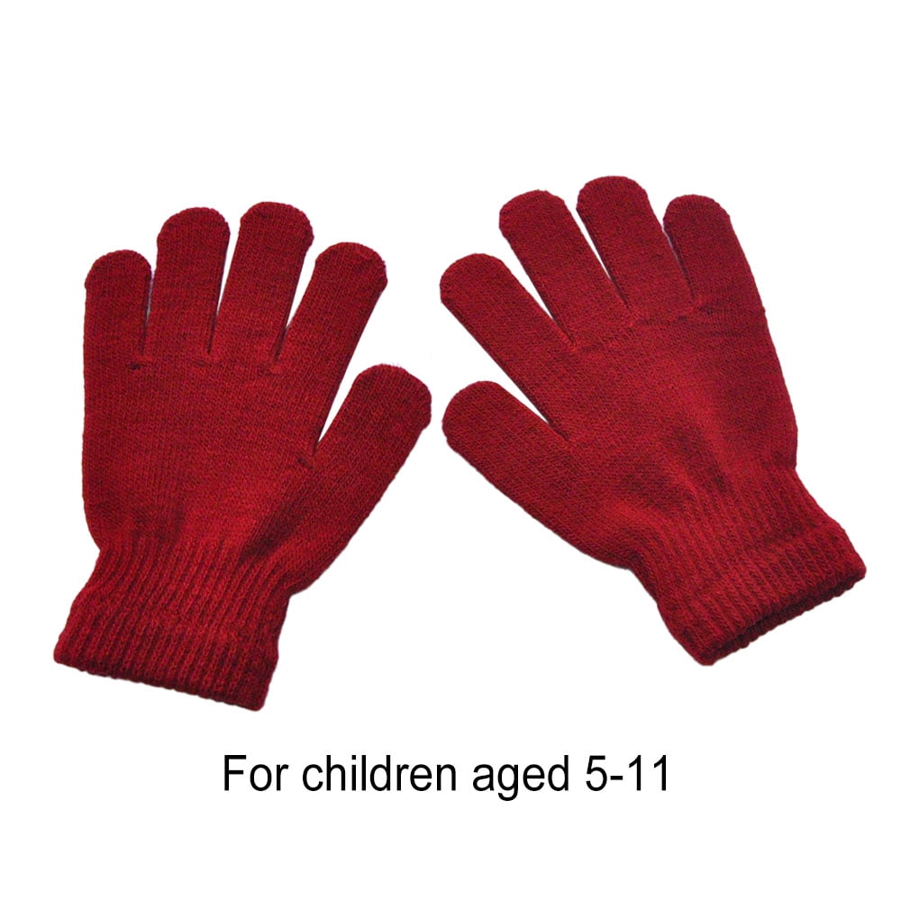 TureClos 1 Pair Kids Gloves Exquisite Keeping-warm Children Gloves  Practical Simple Clothes Accessory with Solid Color for Winter Wear Light  blue 