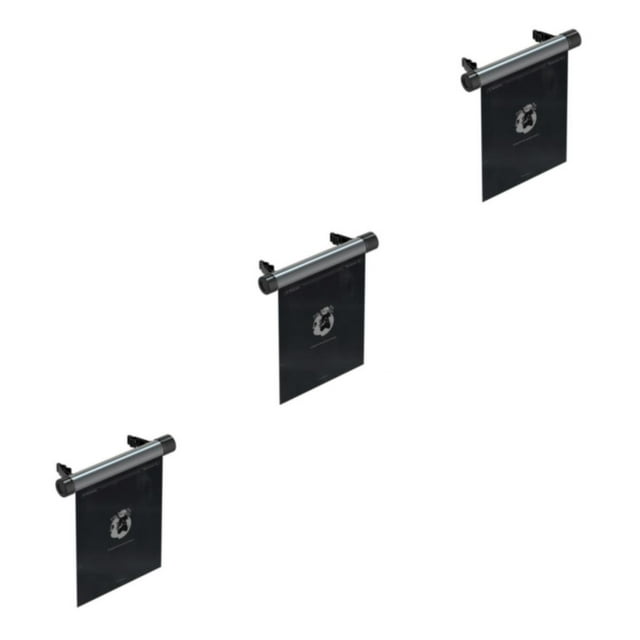 Justharion Black Garbage Can Auto Organizer With Phone Holder Plastic Portable Removable 3Set
