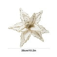 thumbnail image 3 of JilgTeok Home Essential Christmas Poinsettia Artificial Glitter Flowers Ornaments Picks for Christmas Tree Wreath Garland Xmas New Year Decoration(L:10.2in), 3 of 6