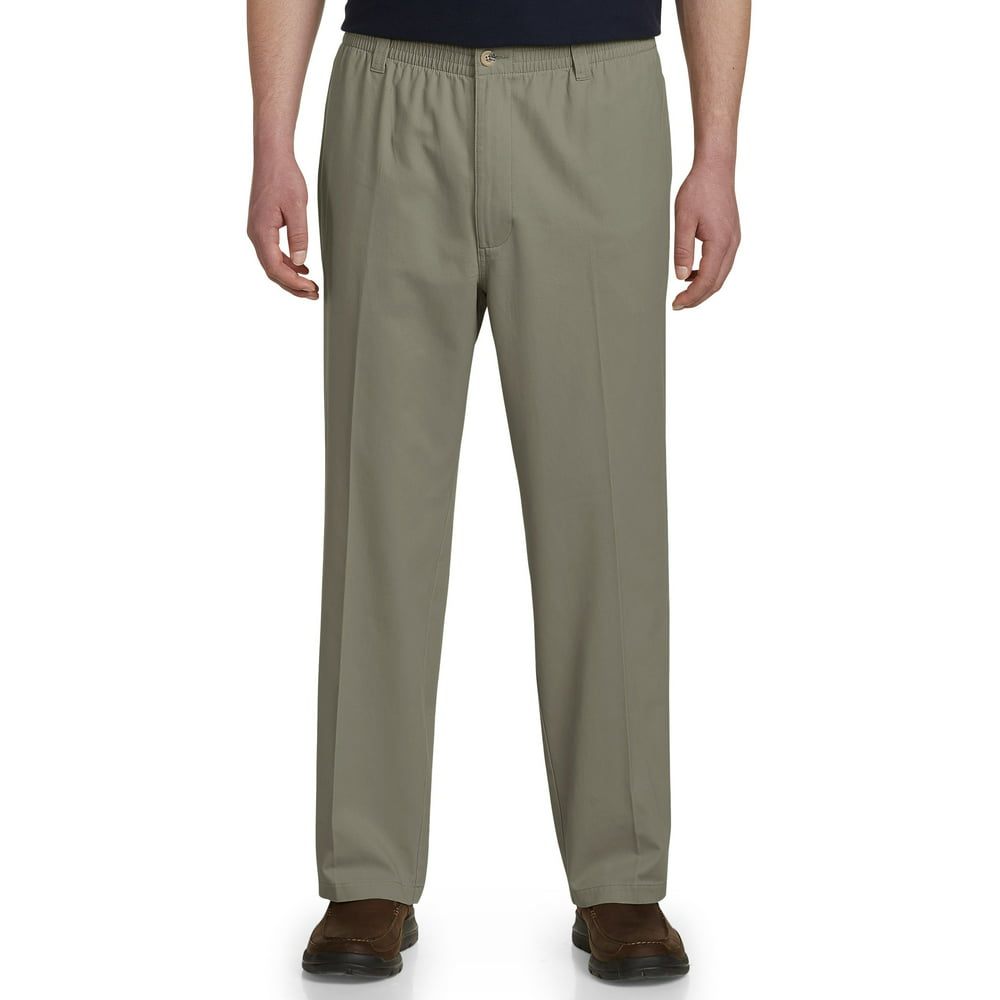 Men's Big & Tall Harbor Bay Elastic-Waist Pants - Walmart.com - Walmart.com