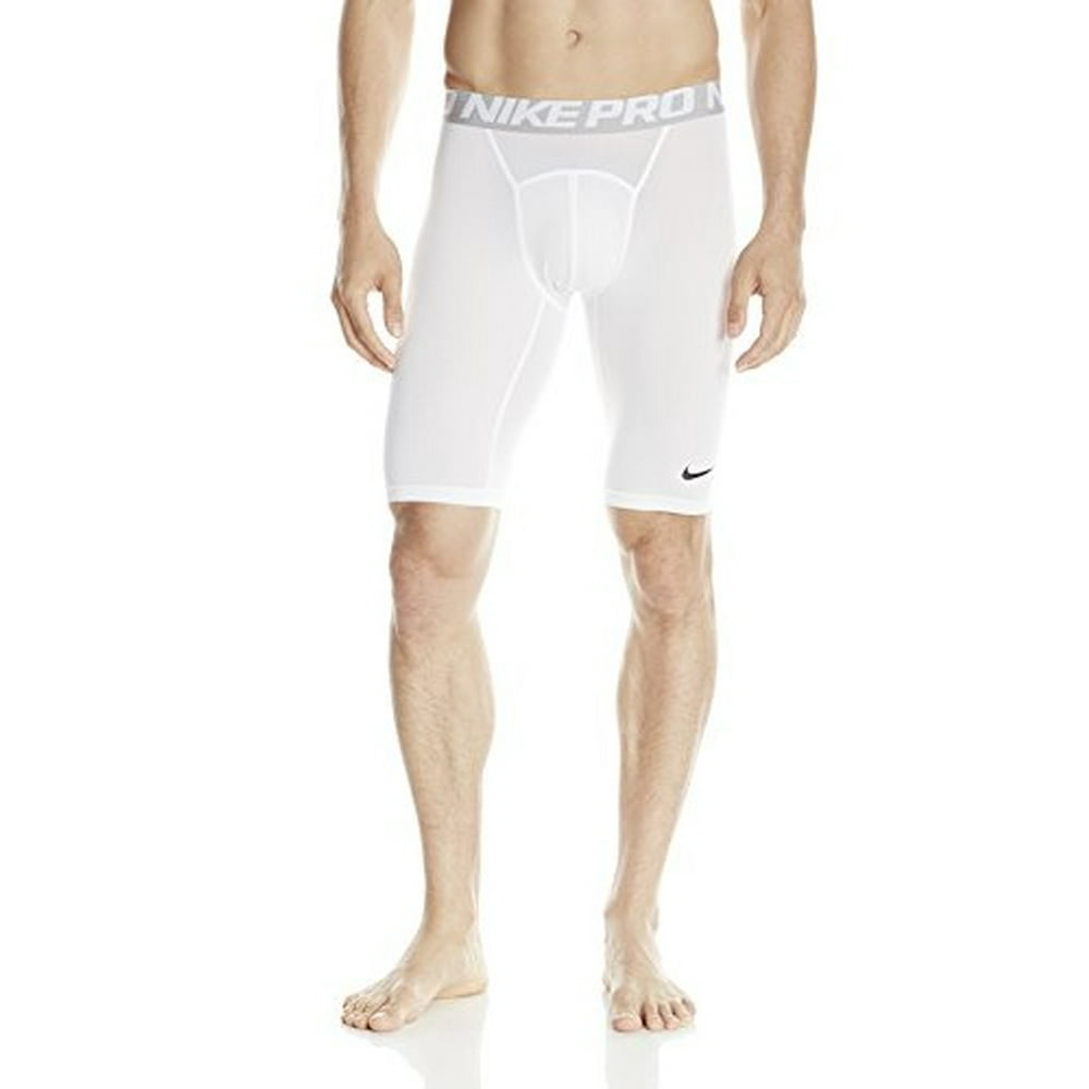 Nike Nike Mens Pro Cool Compression 9" Shorts White/Matte Silver