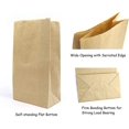 thumbnail image 3 of 10 Pcs Brown Kraft Paper Bags And Stickers. Grease-resistant Paper Lunch Bags, 3 of 5