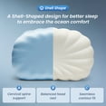 thumbnail image 6 of COOKCOK Ergonomic Cervical Memory Foam Pillow for Neck Pain Relief, Cooling Shell Cloud Bed Pillow for Side Back Sleepers, Blue, 6 of 7