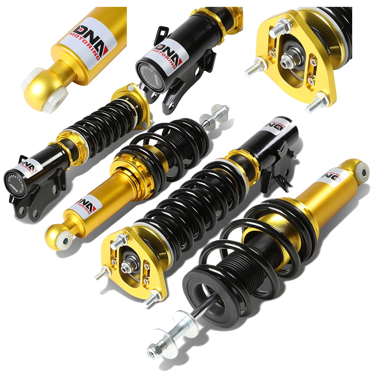 DNA MOTORING COIL-HC06-GD Suspension Coilover Sleeve Kit ,Gold for 06-11 Honda Civic