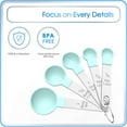 thumbnail image 4 of Measuring Cups & Spoons Set, Stackable Cups and Spoons, Nesting Measure Cups with Stainless Steel Handle, Kitchen Gadgets for Cooking & Baking (Green), 4 of 8