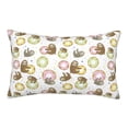 thumbnail image 3 of Salouo Donut Sloth Print Print Pillow Case Cover,Wrinkle-Free Bed Pillow Cover Pack of 1 Home Decor Fade-Resistant and Stain-Resistant ,Pillows Not Included -16"x24", 3 of 8