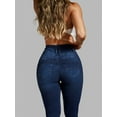 thumbnail image 6 of Women'S High Waist Skinny Stretch Jeans Shaping Butt Lifting Denim Pants Dark Blue S, 6 of 8