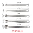 thumbnail image 4 of 5pcs Small Measuring Spoons Stainless Steel Seasoning Dry and Liquid Ingredients Kitchen Mearure Tools, 4 of 9