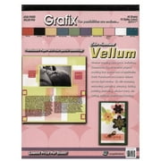Grafix Translucent Vellum, 8 1/2" x 11", Assorted, Pack Of 40 Sheets