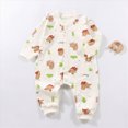 thumbnail image 2 of CAUYDY Boy Bodysuit for Infant Preemie Long Sleeve Romper for Girl Newborn Sleepers 3 6 9 Months 1T 2T Fall Winter Baby Pajamas Sizes 0-3 Months,Green, 2 of 7
