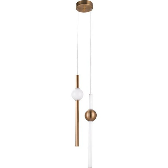 Zuo 56109 Lampe de Plafond Fuya 24 x 24 x 4 Po, Or