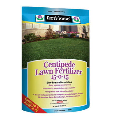 Ferti-Lome Centipede 15-0-15 Lawn Fertilizer For Zoysia, Augustine, Zoysia 20 lb. 5000 sq. ft. - Case Of: 1; Each Pack Qty: (Best Fertilizer For Zoysia Grass In Florida)