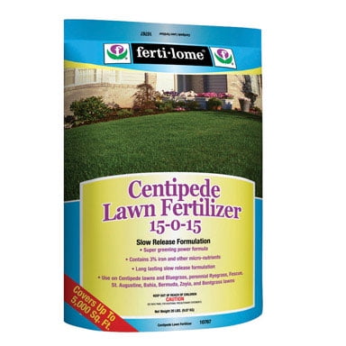 Ferti-Lome Centipede 15-0-15 Lawn Fertilizer For Zoysia, Augustine, Zoysia 20 lb. 5000 sq. ft. - Case Of: 1; Each Pack Qty: (Best St Augustine Grass Fertilizer)