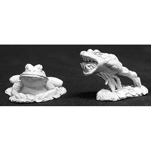 Reaper Miniatures Killer Frogs (2 Pieces) #02665 Dark Heaven Unpainted Metal
