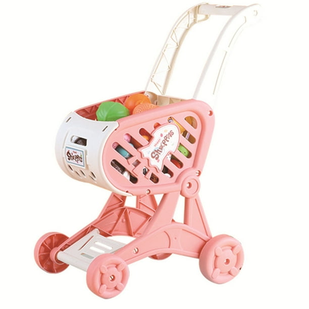 Kids Large Supermarket Shopping Cart Simulation Trolley Push Car Toys