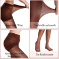 thumbnail image 2 of HAHDAXIA 3 Pairs Tights For Women 20D Pantyhose Control Top Invisible Reinforced Toes, 2 of 6