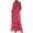 Pink, variant on HNMKIU Elegant Women's Long Sleeve Beach Dress with Lace Patchwork and Bohemian Fringe Detail for Resort Holiday Pink,S