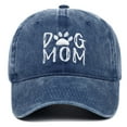 thumbnail image 2 of Yuanlong Baseball Cap Men And Women "Dog Mom" Embroidery Washed Visors Hat Spring Streetwear Stylish Adjustable Headwear, 2 of 3