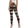 thumbnail image 2 of Renewold Xmas Plaid Leopard Print Patchwork Yoga Pants with Pockets for Women Stretch High Waisted Tummy Control Workout Tights Buttery Soft Graphic Leggings Sportswear Basic Pants, XL, 2 of 8