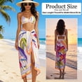 thumbnail image 4 of 2Pcs Sarong Beach Coverups for Women, Long Chiffon Bikini Sheer Wrap Skirt for Swimsuit Poolside Summer Vacation, 4 of 7
