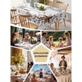 thumbnail image 5 of Grey Wooden Grain Table Cloth, Waterproof Tablecloth for Square Tables, Brown Country Texas Star Branches Reusable Washable Fabric Table Cover for Restaurant Kitchen Dining Tables 54"x54", 5 of 9