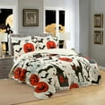 thumbnail image 2 of Twin/Full Size Halloween Themed Quilt Bedspread Set - Pumpkins, Black Cats, Bats, and Haunted Houses Pattern for Winter, 2 of 10