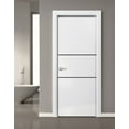 thumbnail image 7 of Modern Solid Interior Door with Handle | Planum 0014 White Silk | Single Regural Panel Frame Trims | Bathroom Bedroom Sturdy Doors-28" x 80", 7 of 7