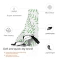 thumbnail image 3 of YFYANG Adult Microfiber Portable Travel Towel, Leaves Pattern Texture Quick Dry Towel with Hiking Buckle PVC Pouch, 16" x 31.5", 3 of 6