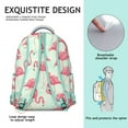 thumbnail image 5 of Flamingo Themed School Backpack - 17 Inch Waterproof Laptop Bag with Multiple Pockets, Comfortable Bookbag for College Students, Cute Back to Campus Backpack Gift Idea, 5 of 6