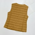 thumbnail image 4 of MELDVDIB Womens Quilted Puffer Vest Coat Button-Up Solid Color Fall Winter Jacket Warm Sleeveless Light Weight Outerwear Tops, 4 of 7