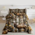 thumbnail image 2 of Castle Fairy Safari Deer Bedding Comforter Set 2pcs for Boys Girls,Abstract Vintage Camouflage Twin Comforter Sets Microfiber,Autumn Jungle Tree Branches Breathable Bedding Set,Luxury Bedroom Decor, 2 of 8
