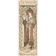 thumbnail image 2 of Alphonse Mucha 9x18 Gold Ornate Wood Frame and Double Matted Museum Art Print Titled - La Tosca (1899), 2 of 4