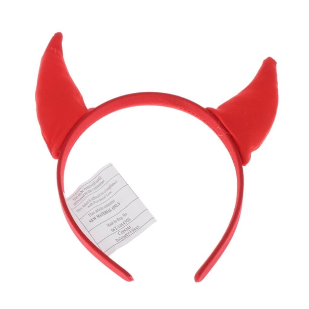 Diadema De Cuerno De Demonio Rojo Oscuro – Accesorio De Poliuretano Ligero Para Carnaval Y Halloween