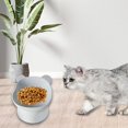 thumbnail image 3 of Raised Cat Bowl Neck Protector Practical Stable Cute Elevated Water Bowl Cats Raised Feeder Cat Feeding Bowls Elevated Tilted for Dogs Puppy Gray, 3 of 10