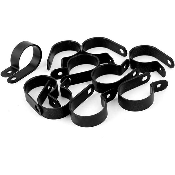10Pcs 25.4mm / 1" R Shape Nylon Cable Clamp for Cable, Wire or Tubing (10Pcs 25.4mm / 1' 'Abrazadera de cable de nylon en forma de R para cable, cable o tubería